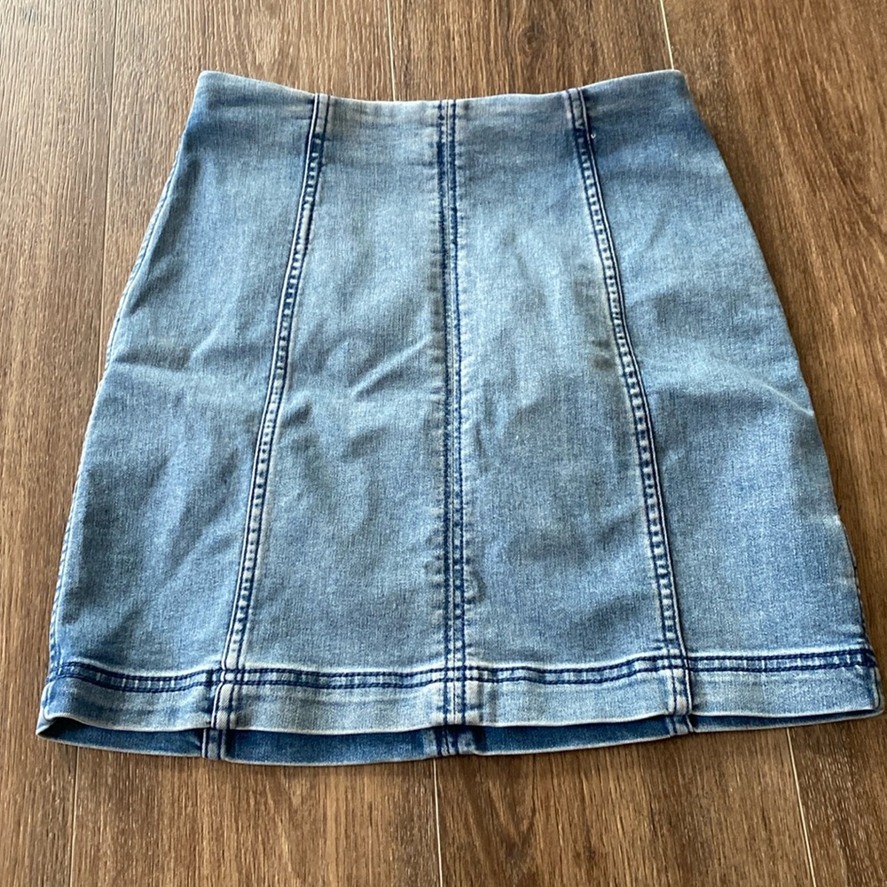 Free People Denim Mini Skirt